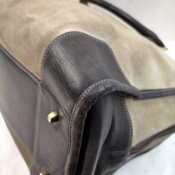 LOEWE Hand Bag Brown Suede Leather 4512330